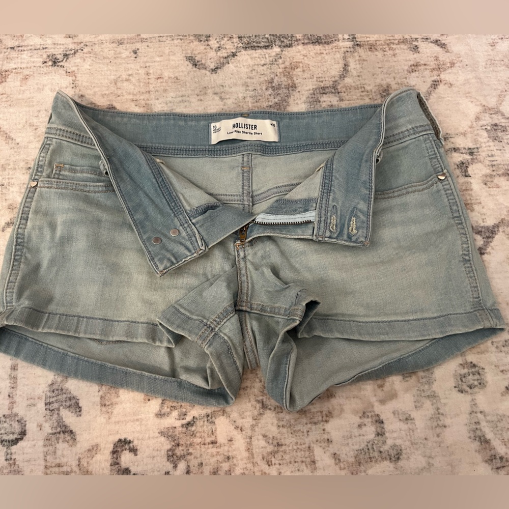 Hollister Women's Faded Blue Jean Shorts